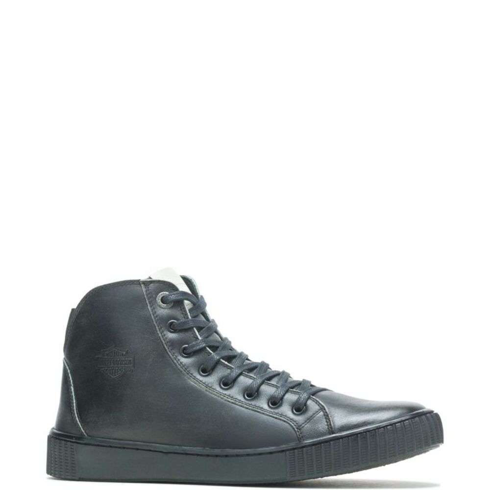 Harley-Davidson Mens Barren 5" Leather Lace Black Shoes (NWT) - Picture 2 of 7